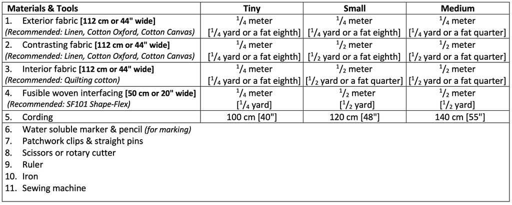 Drawstring Pouch Pattern